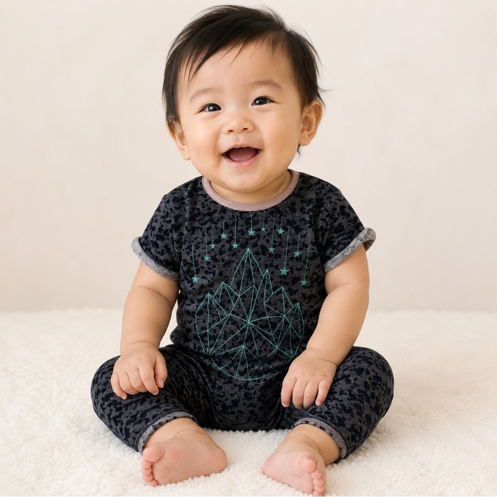 RAGS Romper 2T Gray Black